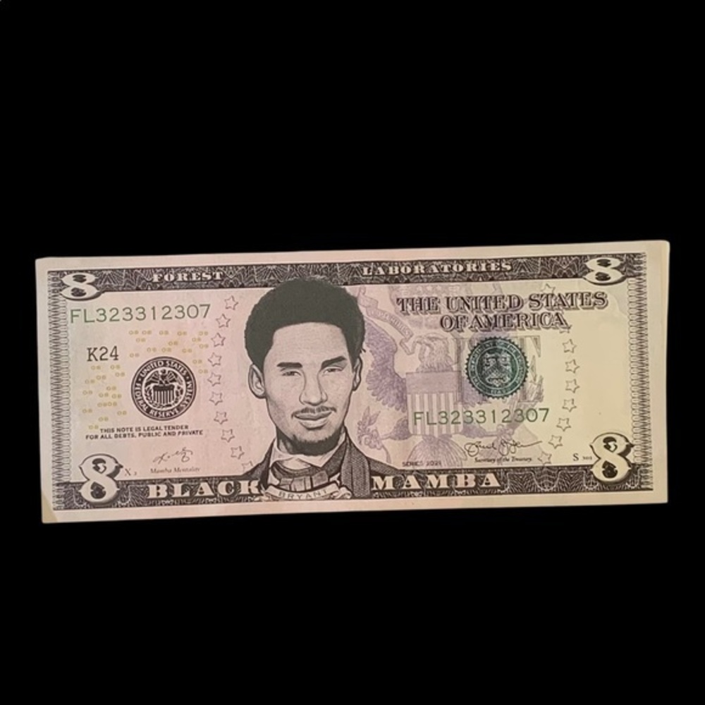 Kobe Bryant Black Mamba $8 bill by The Forest Lab